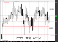 NYダウ（TFX）　60分足　チャート